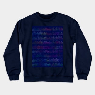 Techno Equalizer Bars On Blue Crewneck Sweatshirt